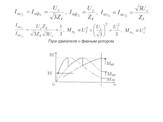 Пуск двигателя с фазным ротором