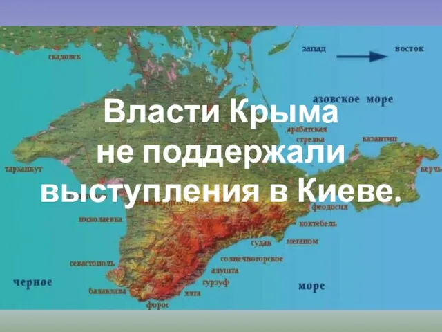 Власти Крыма не поддержали выступления в Киеве.