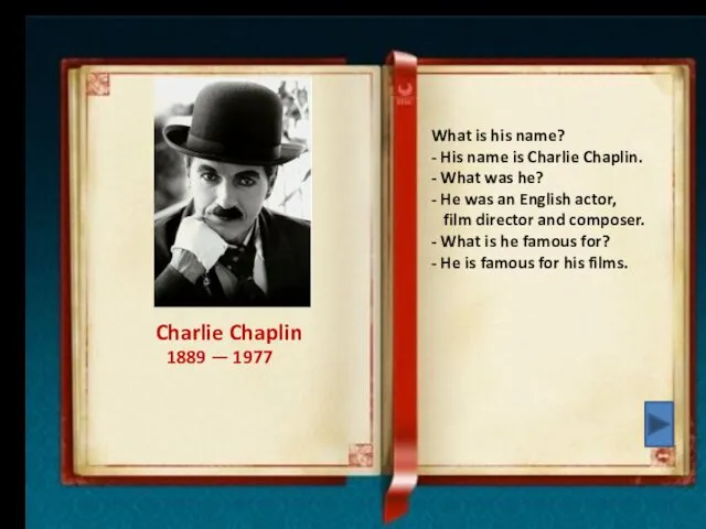 Charlie Chaplin What is his name? - His name is Charlie Chaplin. -