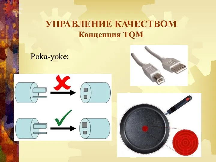УПРАВЛЕНИЕ КАЧЕСТВОМ Концепция TQM Poka-yoke: