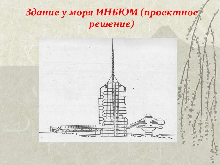 Здание у моря ИНБЮМ (проектное решение)