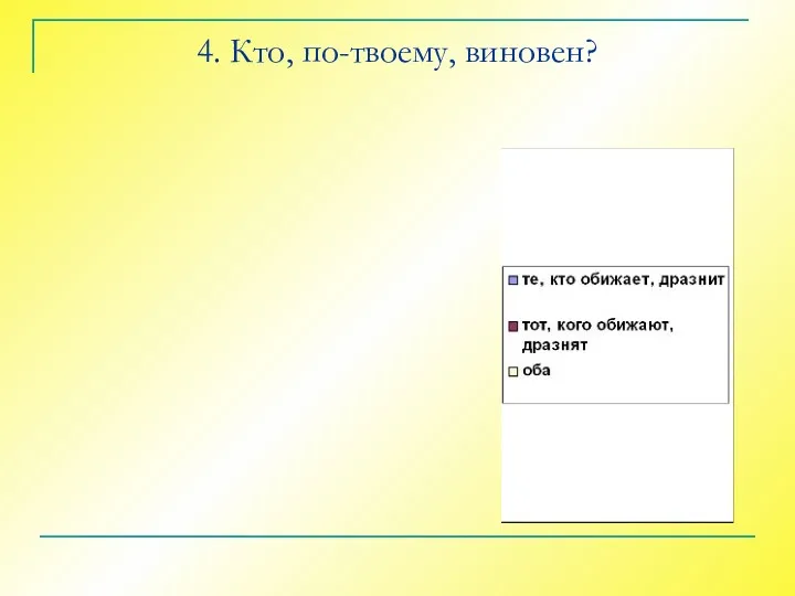 4. Кто, по-твоему, виновен?