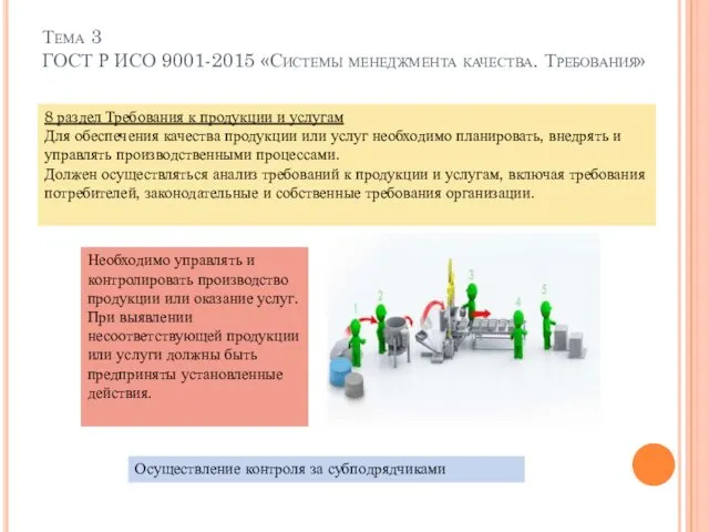 Тема 3 ГОСТ Р ИСО 9001-2015 «Системы менеджмента качества. Требования»