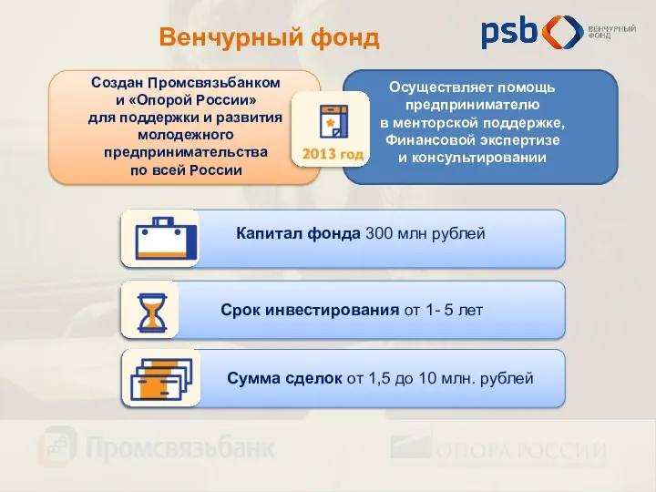 Сумма сделок от 1,5 до 10 млн. руб Создан Промсвязьбанком