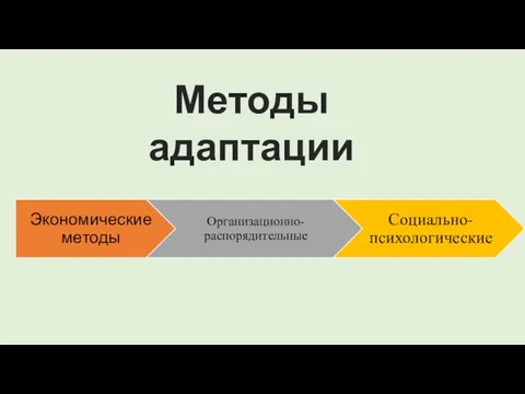 Методы адаптации