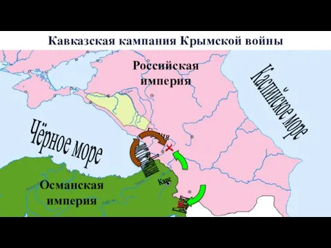 Кавказская кампания Крымской войны Чёрное море Османская империя Каспийское море