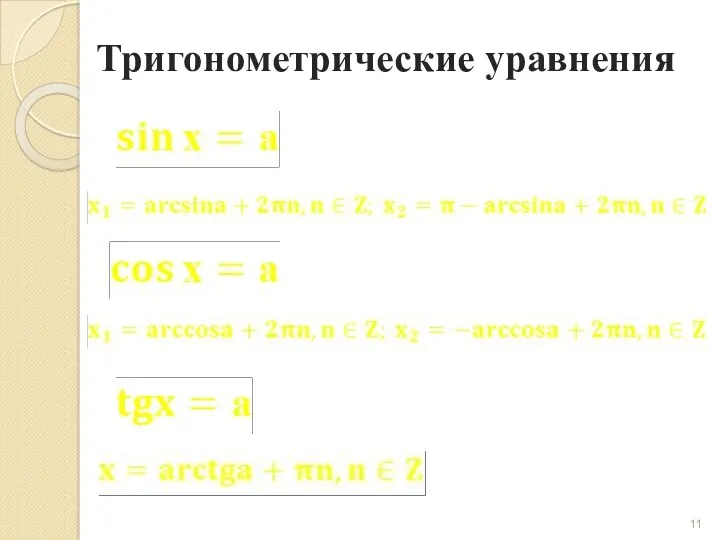 Тригонометрические уравнения