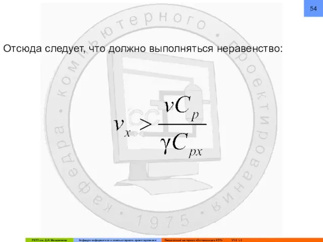 Отсюда следует, что должно выполняться неравенство: