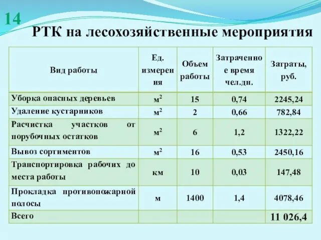 РТК на лесохозяйственные мероприятия 14