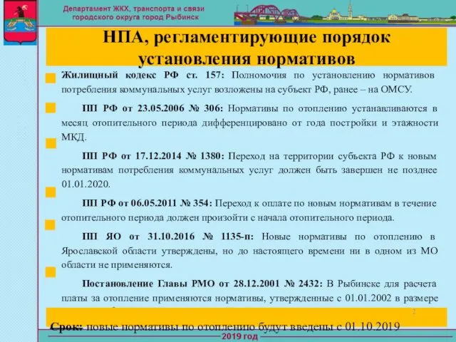 Жилищный кодекс РФ ст. 157: Полномочия по установлению нормативов потребления