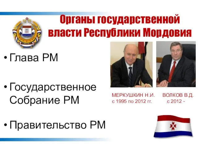 МЕРКУШКИН Н.И. ВОЛКОВ В.Д. с 1995 по 2012 гг. с