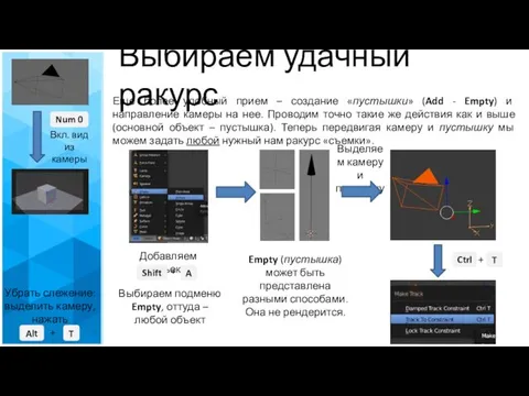 Выбираем удачный ракурс Еще более удобный прием – создание «пустышки»