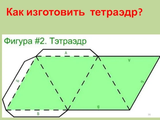 Как изготовить тетраэдр?