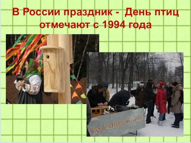 В России праздник - День птиц отмечают с 1994 года