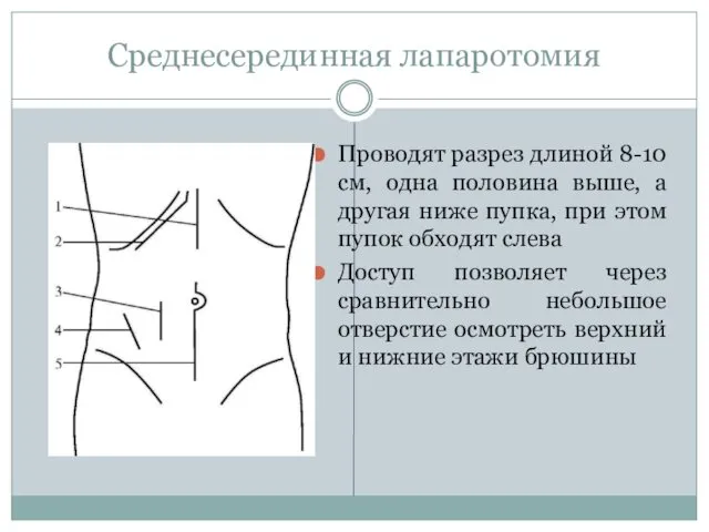 Проводят разрез длиной 8-10 см, одна половина выше, а другая