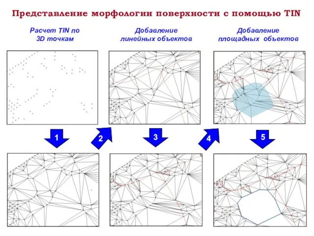 Представление морфологии поверхности с помощью TIN Расчет TIN по 3D