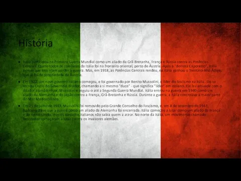 História Itália participou na Primeira Guerra Mundial como um aliado