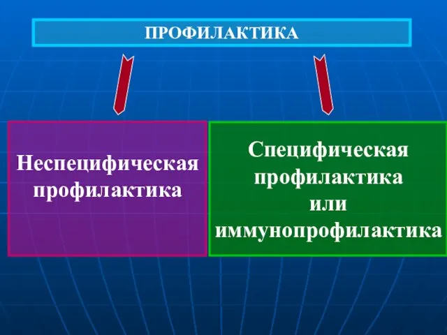 Неспецифическая профилактика Специфическая профилактика или иммунопрофилактика ПРОФИЛАКТИКА