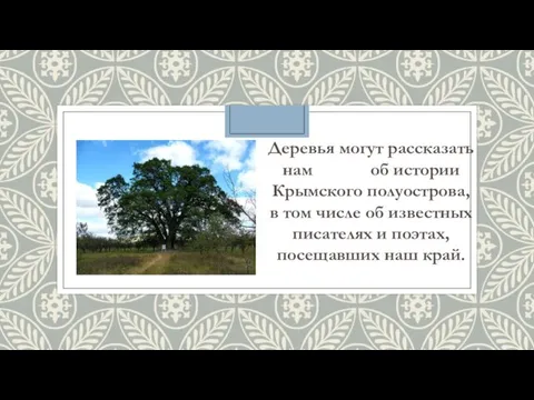 Деревья могут рассказать нам об истории Крымского полуострова, в том