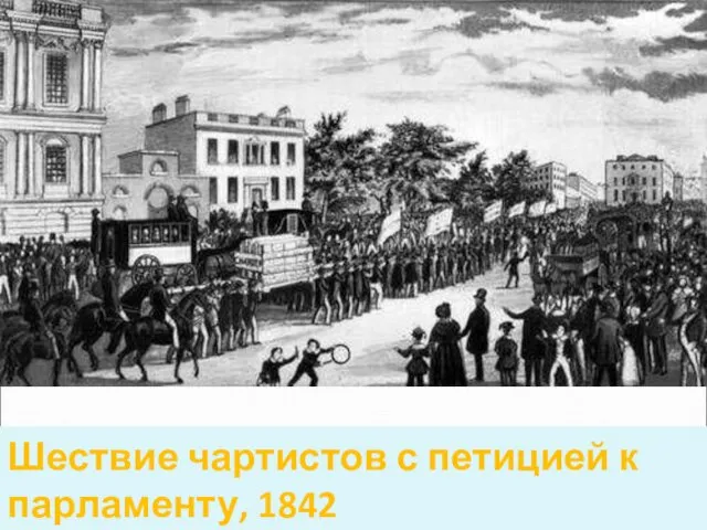 Шествие чартистов с петицией к парламенту, 1842