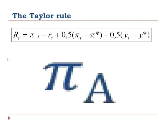 The Taylor rule