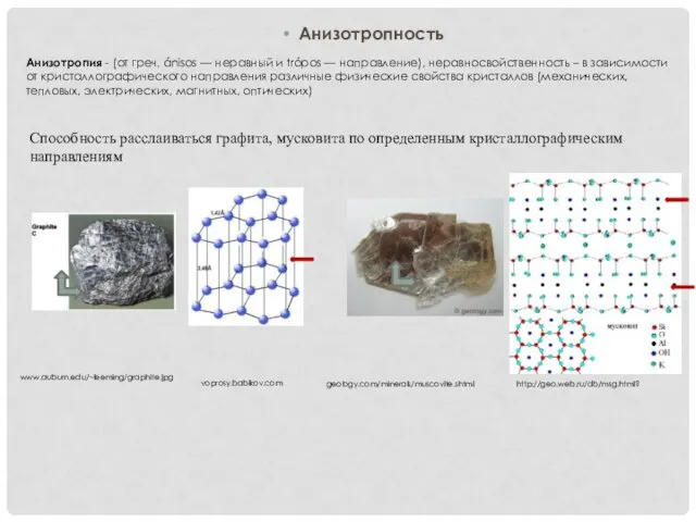 Анизотропность voprosy.babikov.com Анизотропия - (от греч. ánisos — неравный и