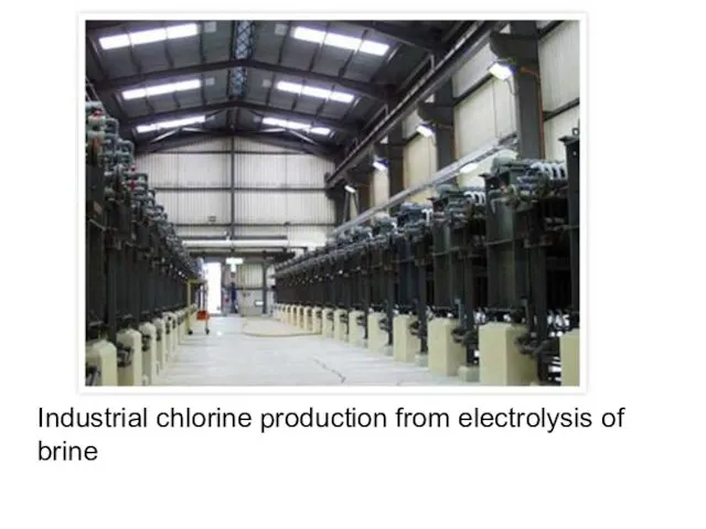 Industrial chlorine production from electrolysis of brine