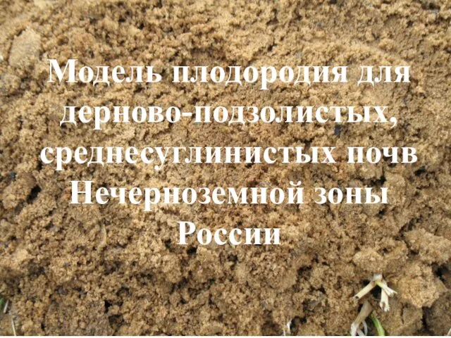 Модель плодородия для дерново-подзолистых, среднесуглинистых почв Нечерноземной зоны России