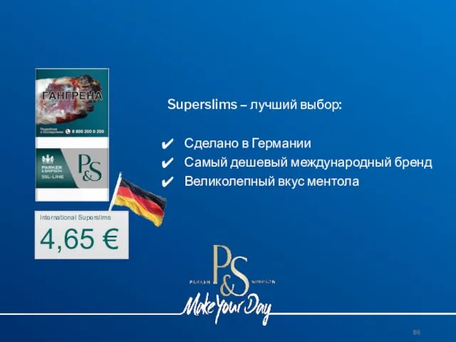 Superslims – лучший выбор: Сделано в Германии Самый дешевый международный