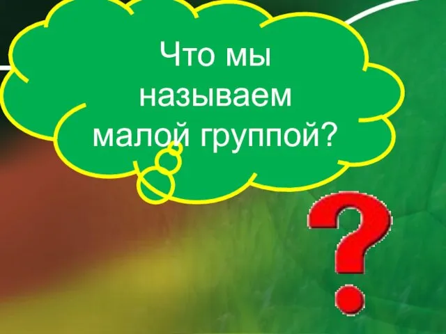 Что мы называем малой группой?