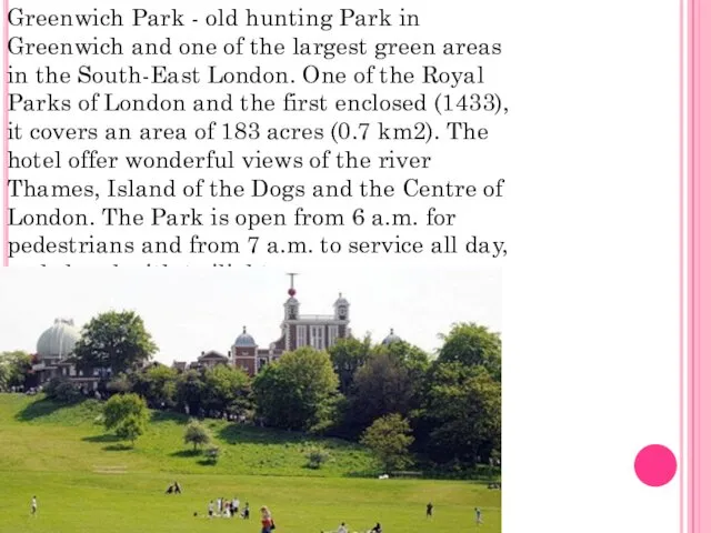 Greenwich Park - old hunting Park in Greenwich and one of the largest