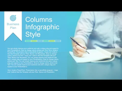 Columns Infographic Style Business Plan You can simply impress your