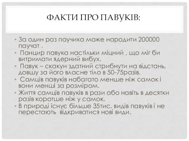 ФАКТИ ПРО ПАВУКІВ: За один раз паучиха може народити 200000