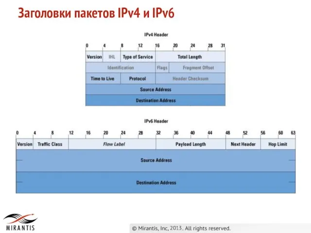 2013 Заголовки пакетов IPv4 и IPv6
