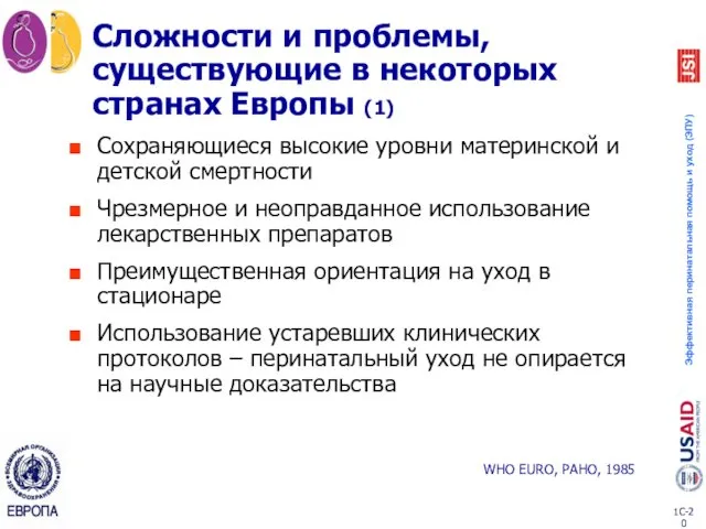 Сложности и проблемы, существующие в некоторых странах Европы (1) Сохраняющиеся