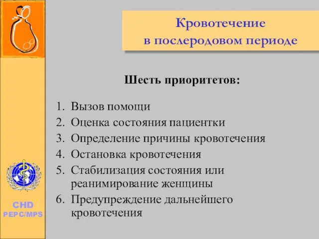 Кровотечение в послеродовом периоде Вызов помощи Оценка состояния пациентки Определение