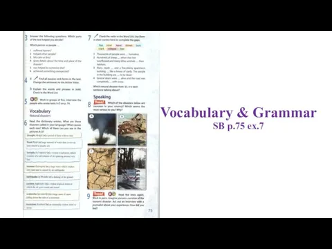 Vocabulary & Grammar SB p.75 ex.7