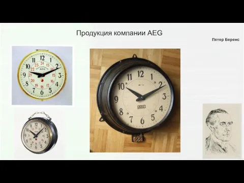 Продукция компании AEG Петер Беренс