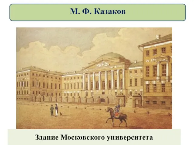 Здание Московского университета М. Ф. Казаков