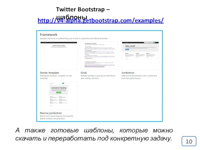 Twitter Bootstrap – шаблоны А также готовые шаблоны, которые можно