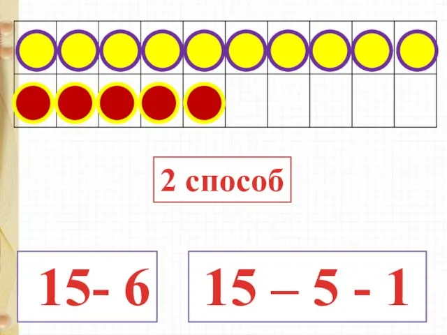 15- 6 15 – 5 - 1 2 способ