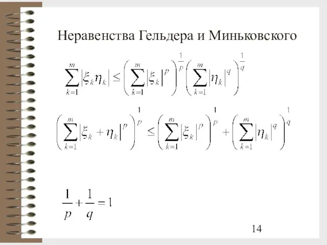 Неравенства Гельдера и Миньковского