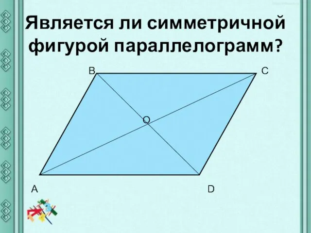 Является ли симметричной фигурой параллелограмм?
