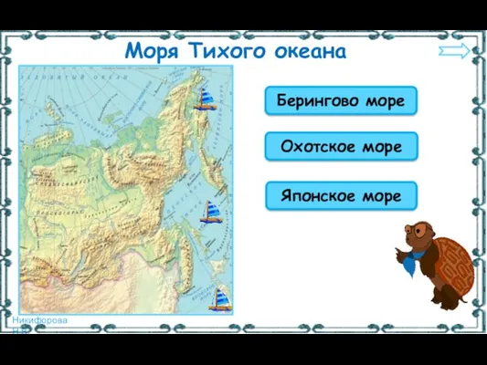 Охотское море Японское море Берингово море Моря Тихого океана