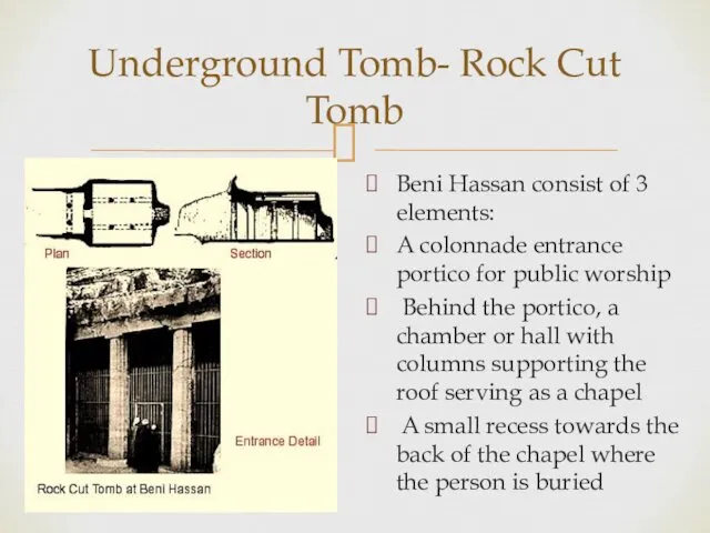 Underground Tomb- Rock Cut Tomb Beni Hassan consist of 3