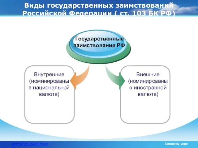 Виды государственных заимствований Российской Федерации ( ст. 103 БК РФ)
