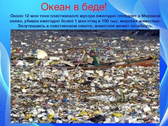 Океан в беде! Около 12 млн тонн пластикового мусора ежегодно попадает в Мировой
