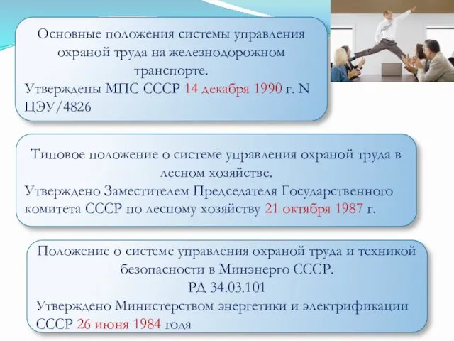 Основные положения системы управления охраной труда на железнодорожном транспорте. Утверждены МПС СССР 14