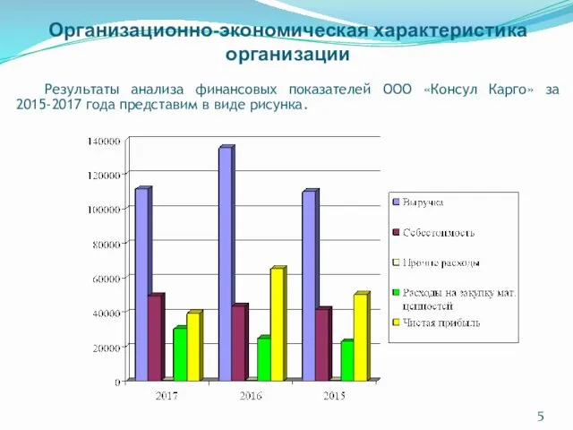 Организационно-экономическая характеристика организации Результаты анализа финансовых показателей ООО «Консул Карго»