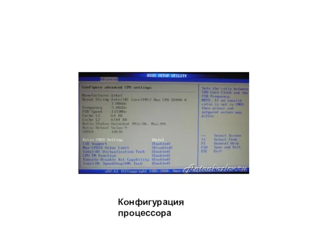 Конфигурация процессора